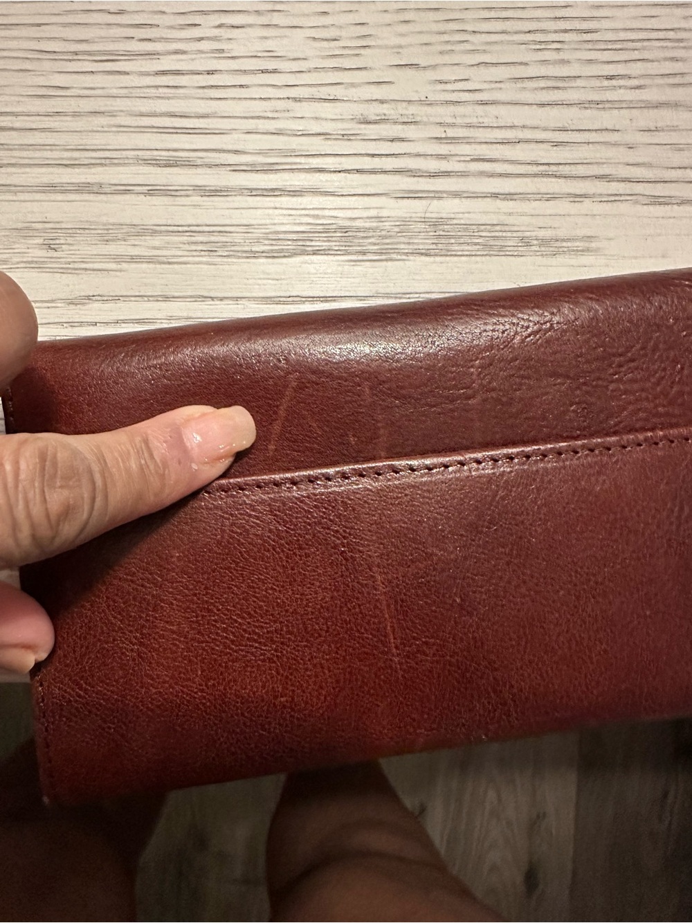 Wilsons Leather Trifold Wallet in Rich Brown
